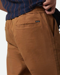 Brixton MEN'S BROADWAY ELASTIC PANT in brown - men's pants - alternate view