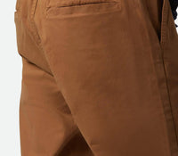 Brixton MEN'S BROADWAY ELASTIC PANT in brown - men's pants - detail view