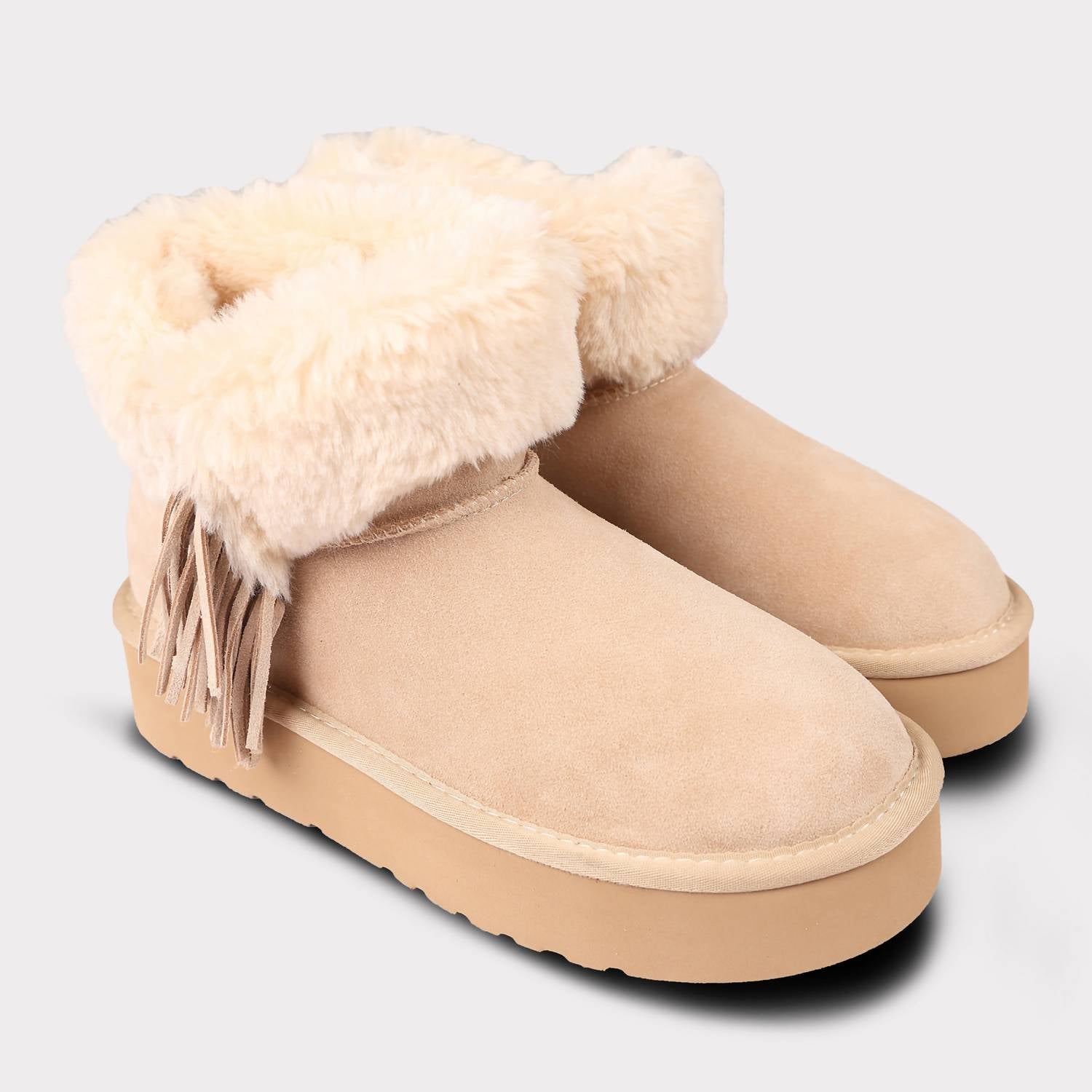 Lamo Women's Amari Suede Platform Boot in sand - women's shoe - view 7