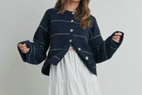 Buttermelon - Nova Button Front Striped Cardigan
