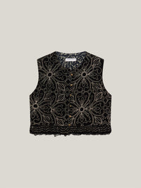 Maison Hotel Marceline Vest in nero - women's jacket - view 5