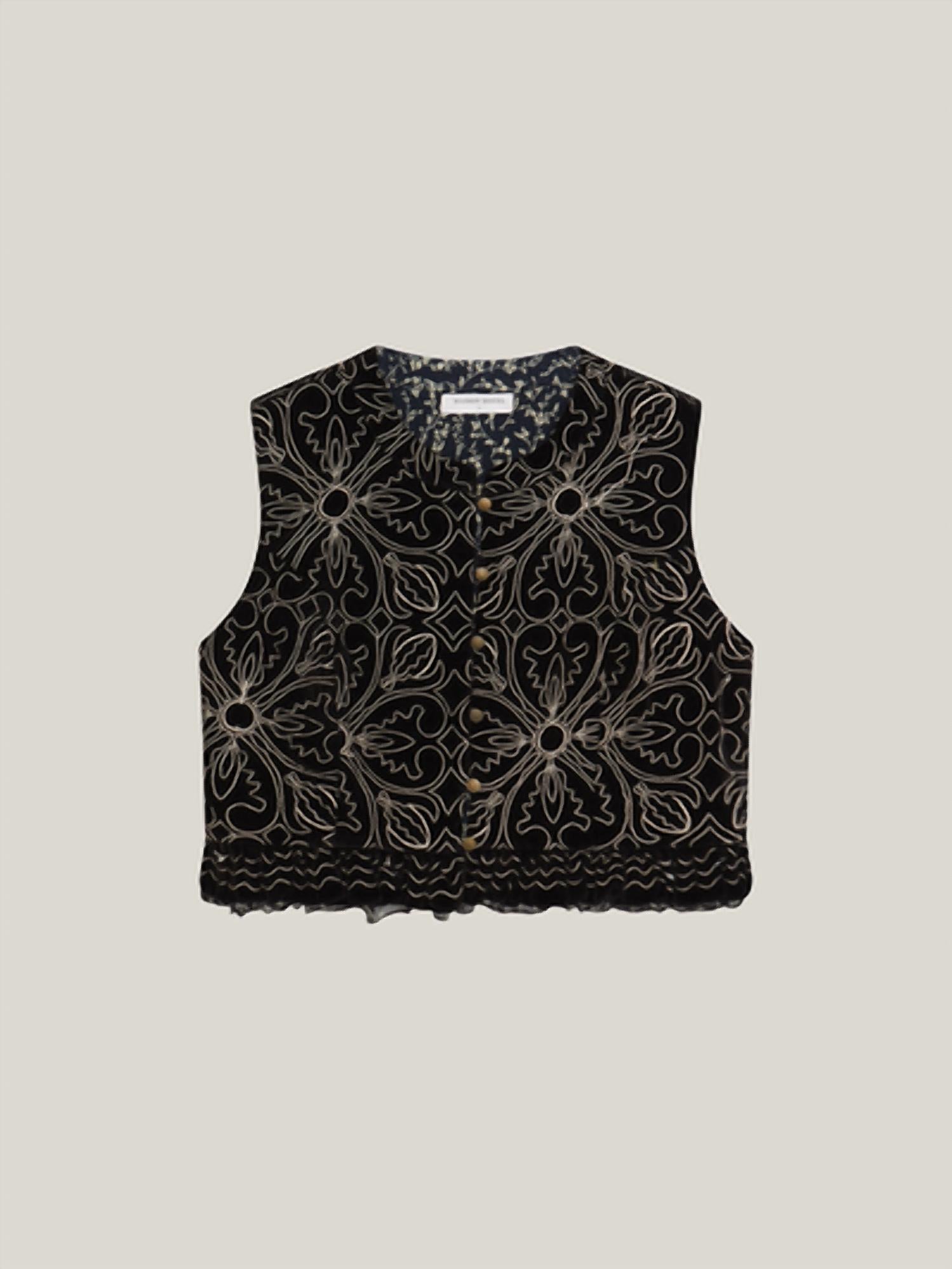 Maison Hotel Marceline Vest in nero - women's jacket - view 5