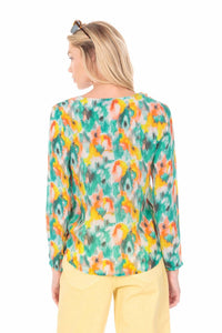 Apny - V-neck Tie Front Top