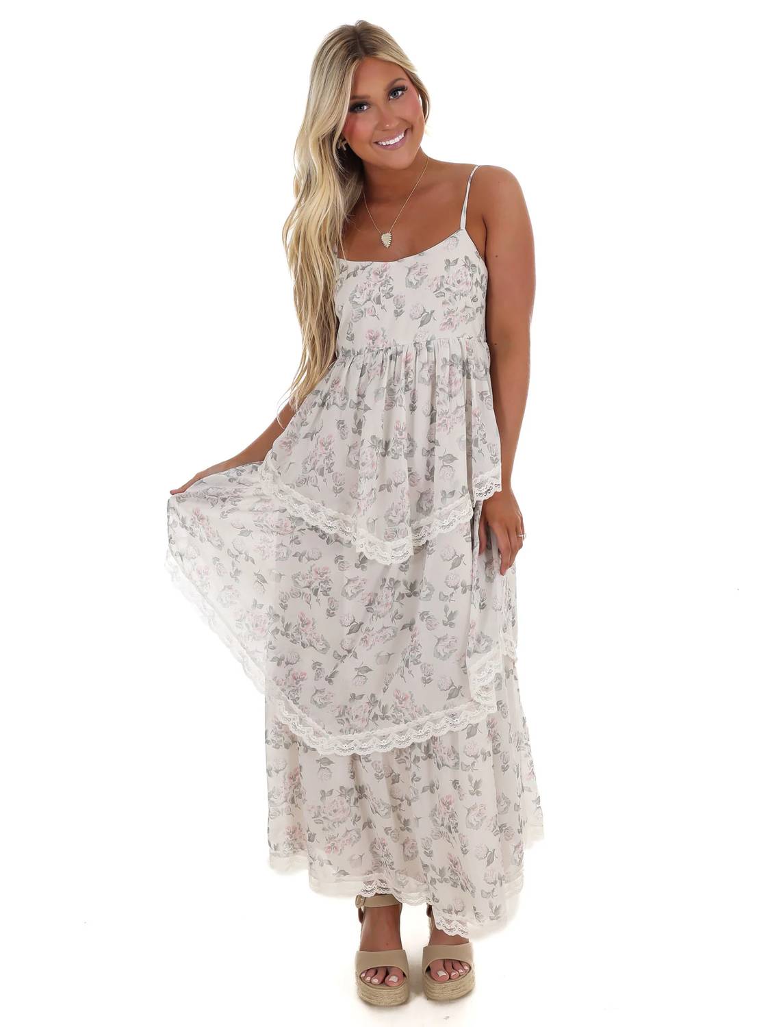 In February - Secret Garden Floral Maxi Dress