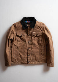 Iron & Resin Scout Jacket in dark tan - women's jacket - detail view