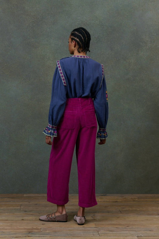 Louise Misha - Cropped Flare Cords Trousers