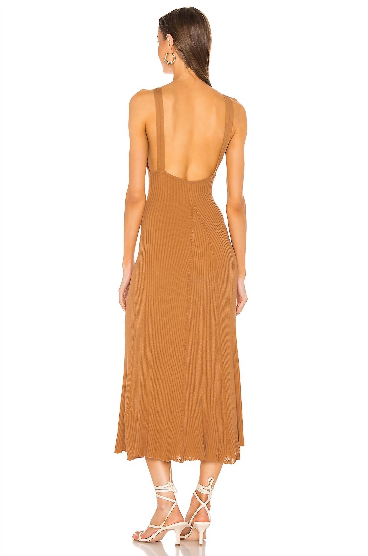 Free People Sweet As Honey Slip Dress in copper - women's dress - alternate view