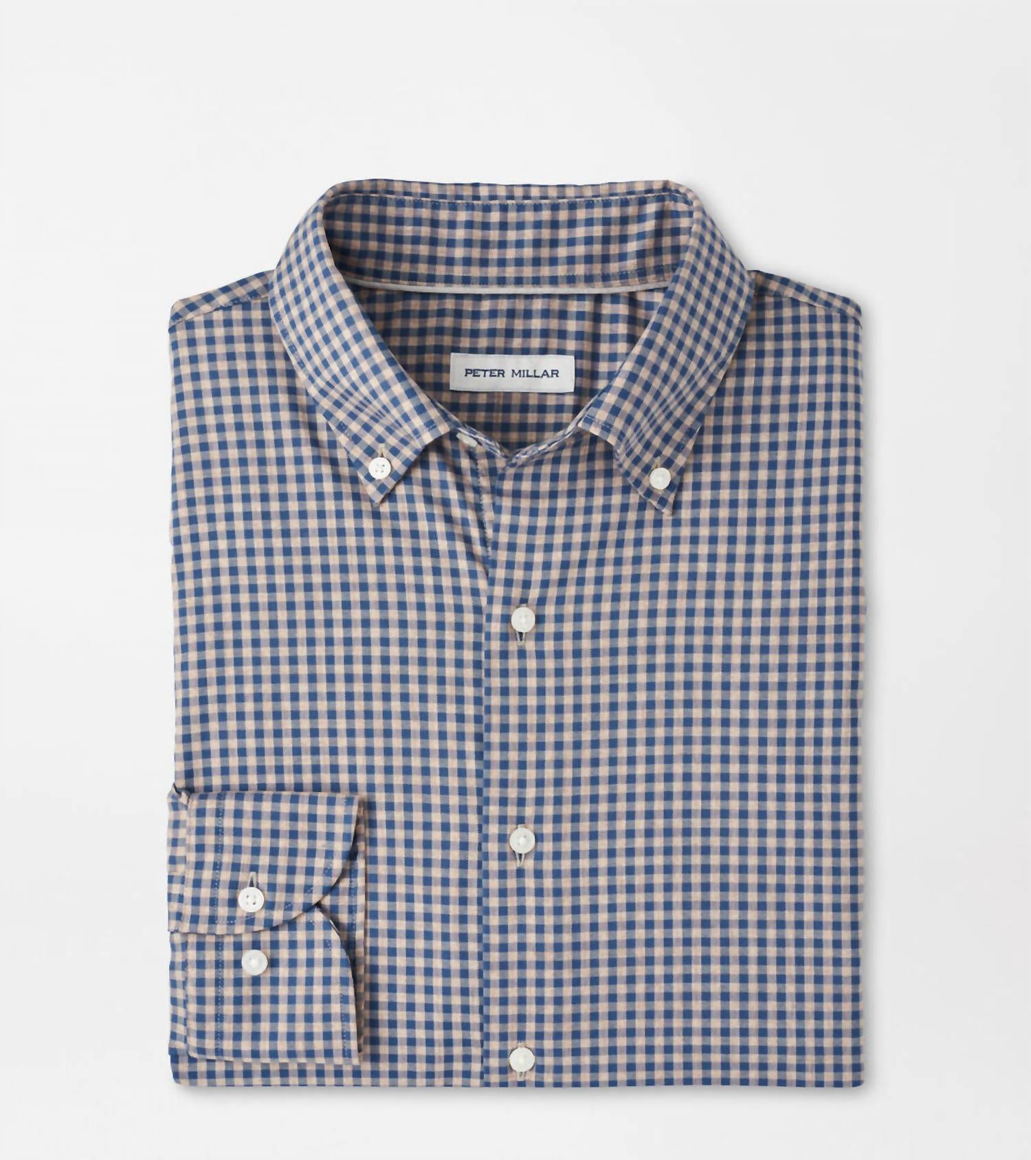 PETER MILLAR Conway Crown Lite Sport Shirt in poplar brown - men's shirt - alternate view