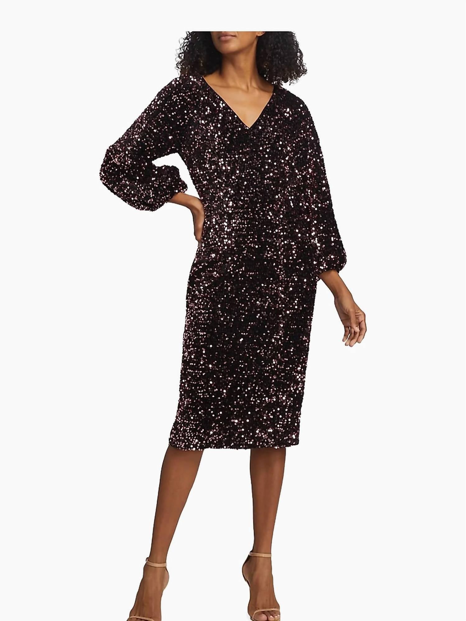 Elie Tahari - The Robin Sequin Sheath Dress
