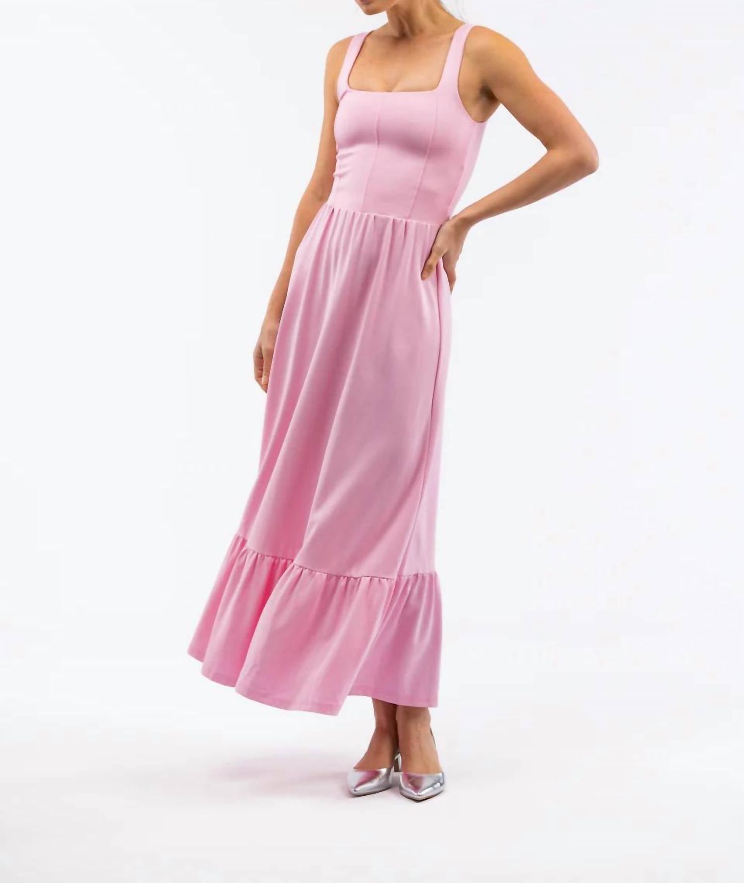SMITH & QUINN Bernadette Ponte Dress in light pink 1 - women's dress - alternate view