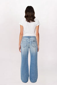 ROLLA'S Heidi Low Worn Denim Pants in brad blue - women's jeans - alternate view