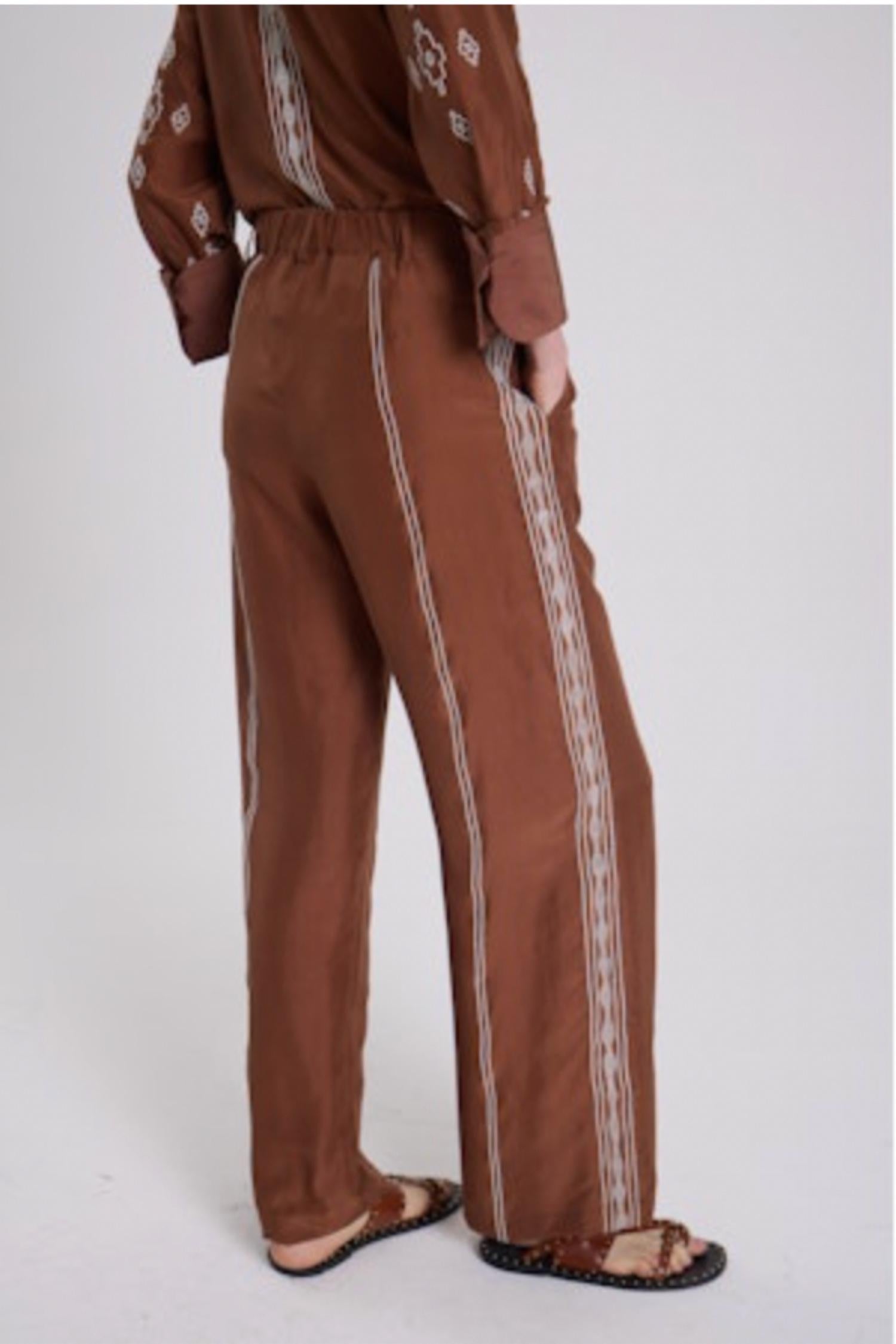 Maria Cher Mile Hile Jax Pants in tobacco - women's pants - alternate view