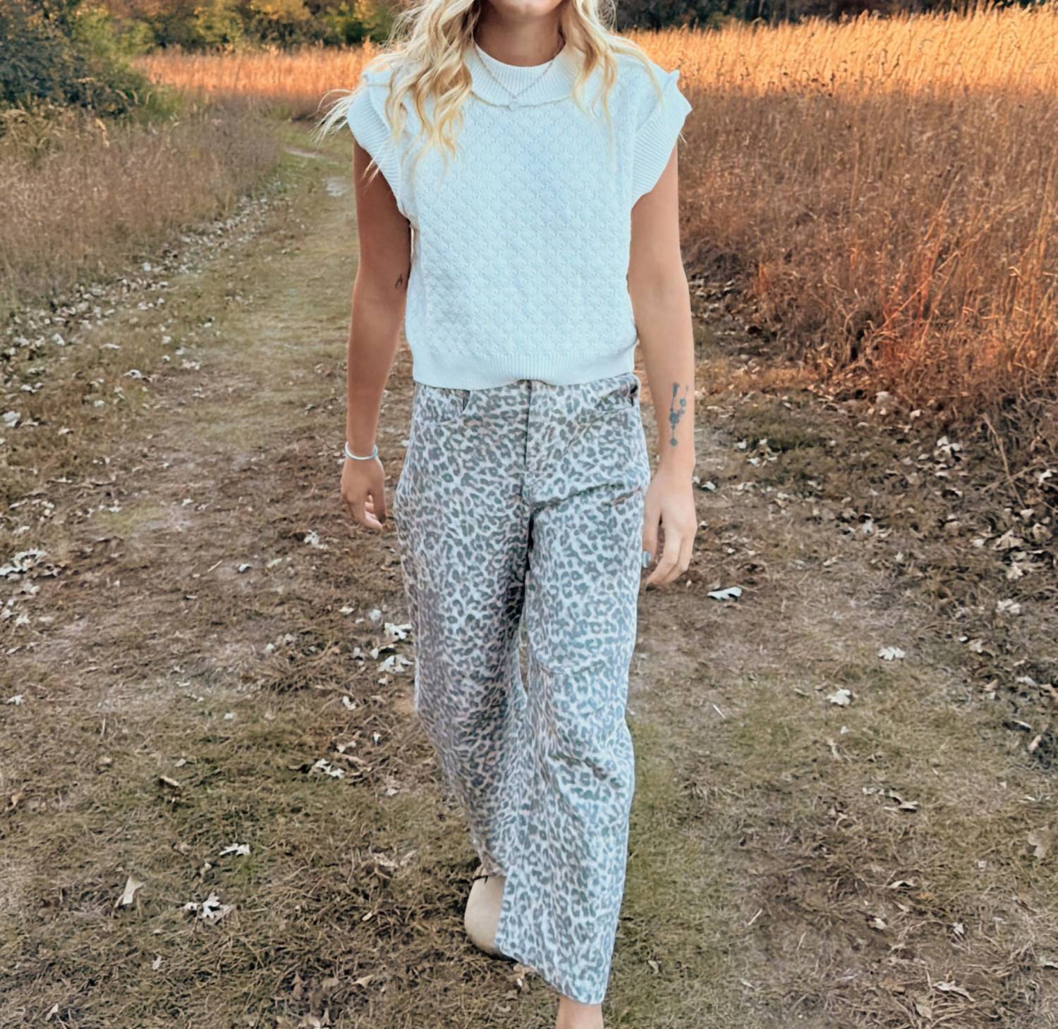 So Me - Wild Leopard Barrel Pants