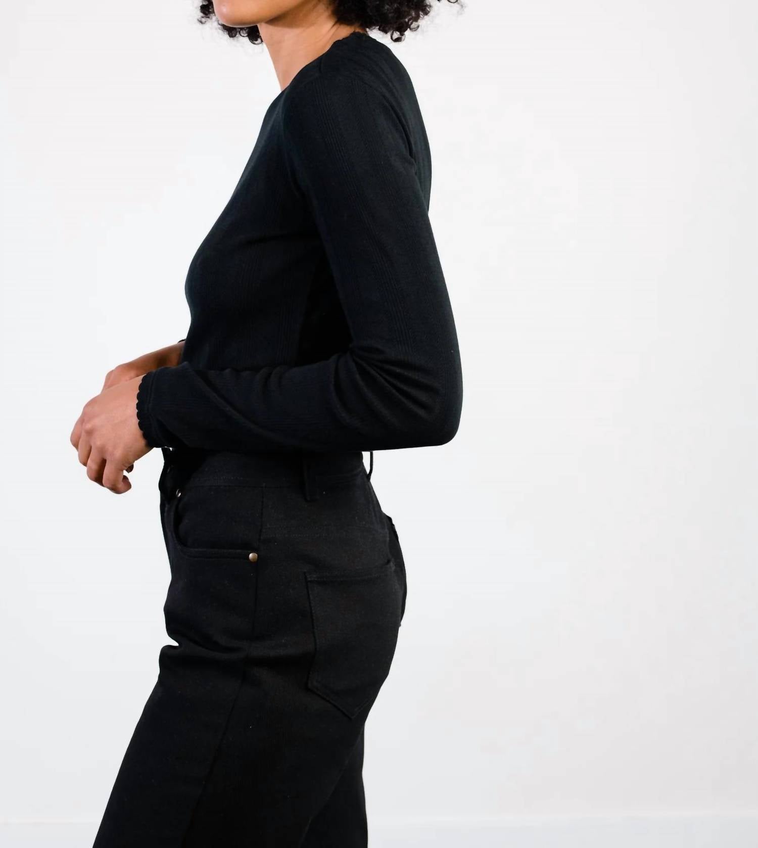 Able - Harper Pointelle Knit Top