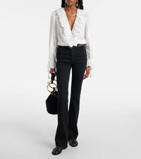 FRAME The Reboot High Rise Boot Cut Jeans in black - women's jeans
