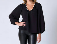 Crosby By Mollie Burch - Rowan V-neck Blouse