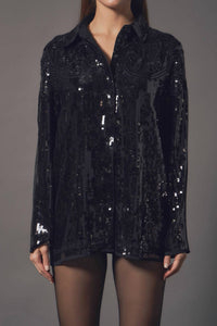 Endless Rose - Sequins Dress Shirt