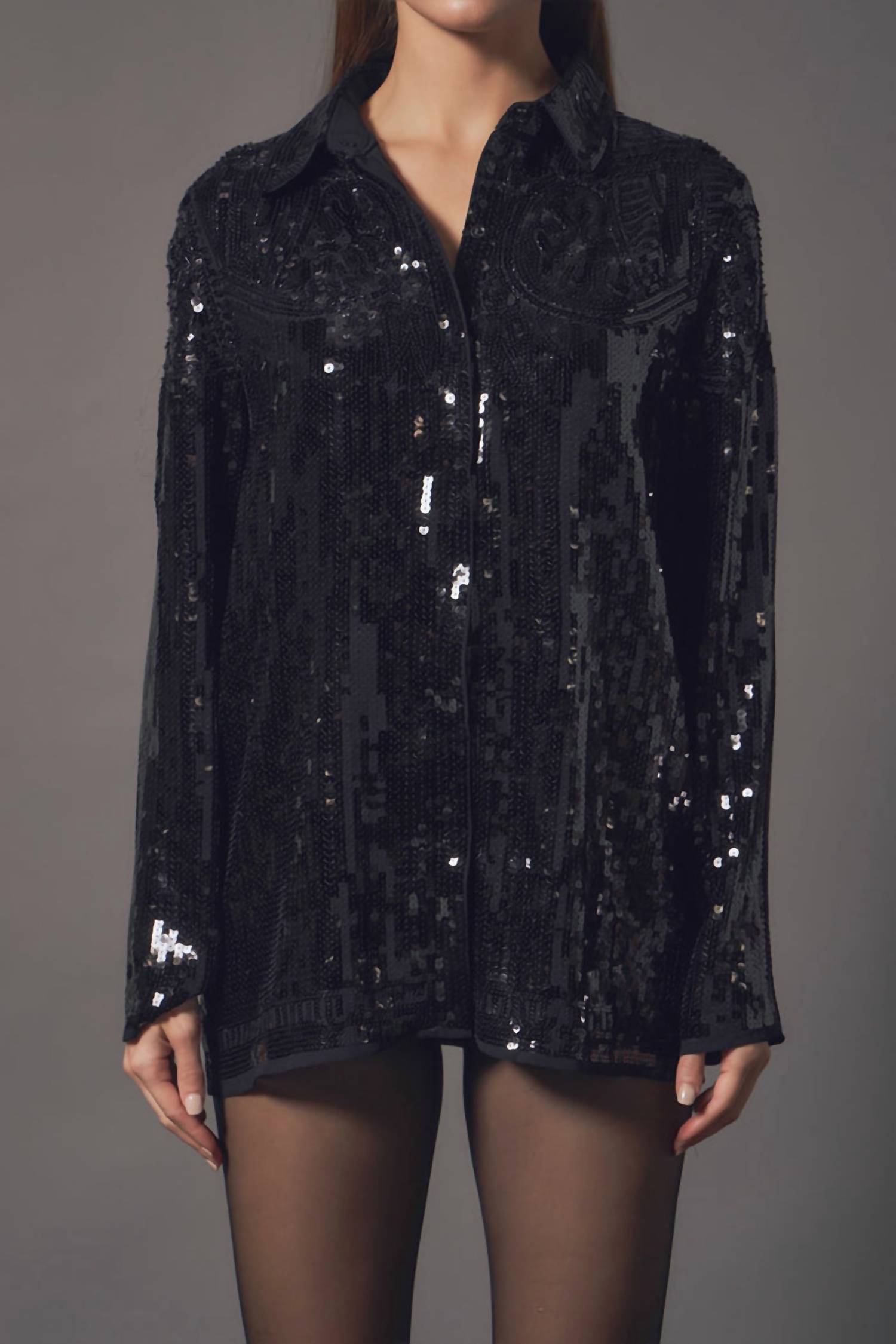Endless Rose - Sequins Dress Shirt