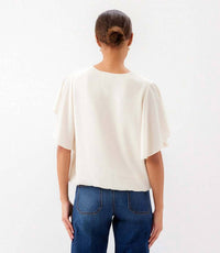 Karen Kane - Flutter Sleeve V-Neck Top
