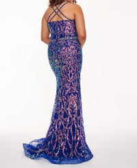 Rachel Allan - Sequin Halter Neck Prom Gown