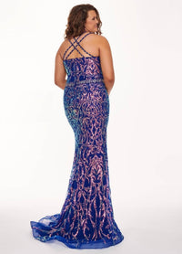 Rachel Allan - Sequin Halter Neck Prom Gown