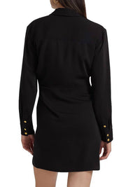 Veronica Beard MINI WRIGHT DRESS in black - women's dress - alternate view