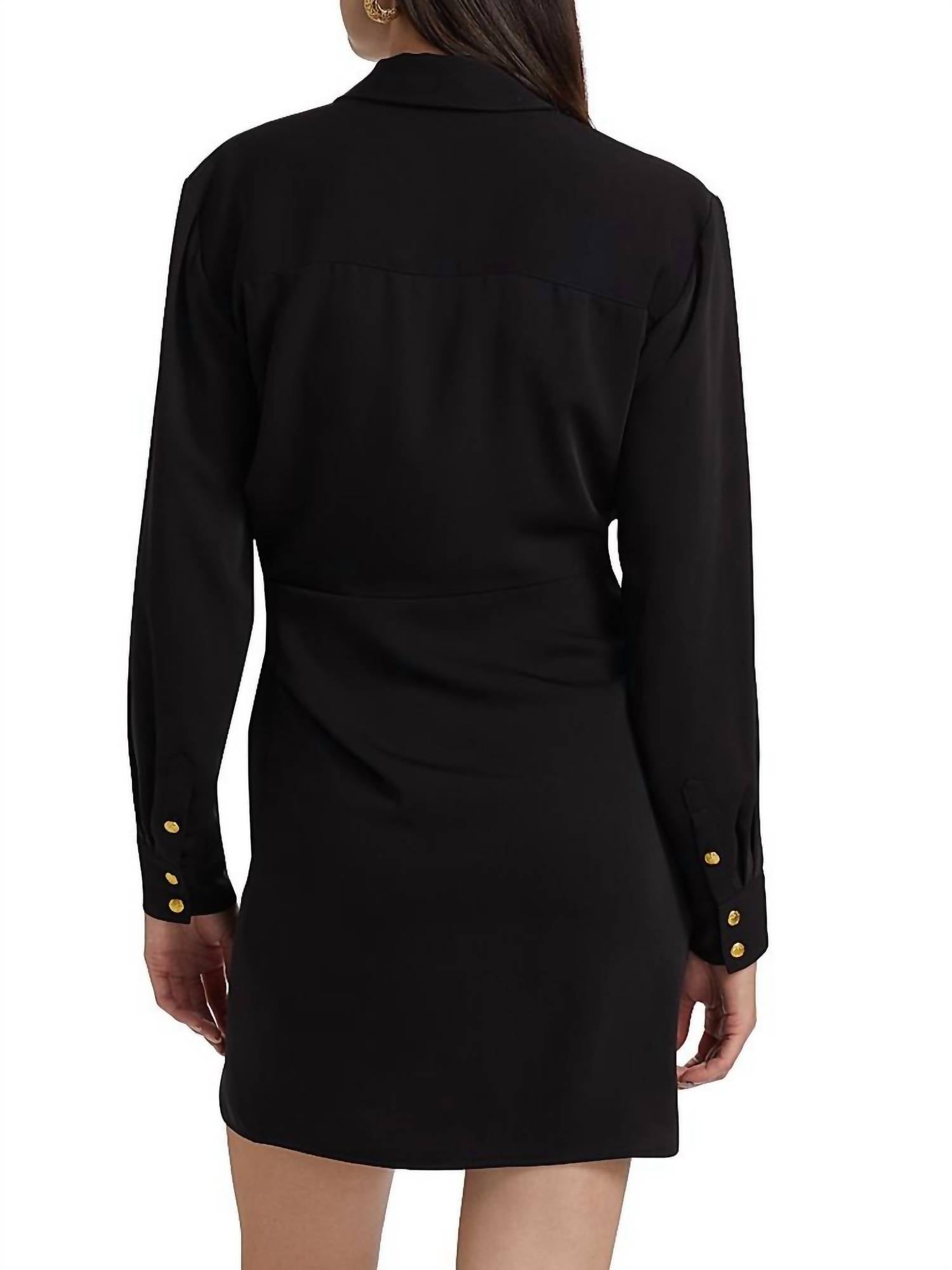 Veronica Beard MINI WRIGHT DRESS in black - women's dress - alternate view