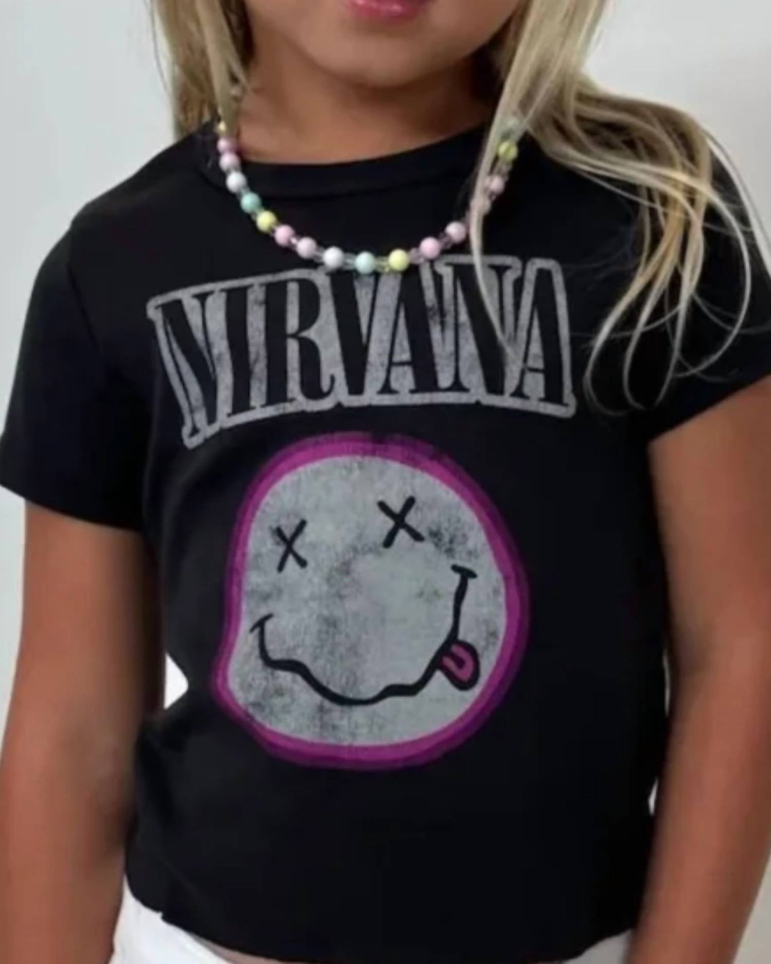 Rowdy Sprout - Kid's Nirvana Smiley Tee