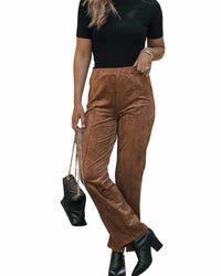 Wishlist - Front Slit Suede Pants