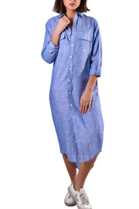 Emily Phillips - Linen Girlfriend Midi Dress