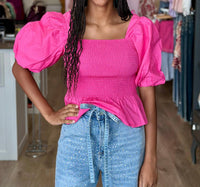 Thml - Flutter Smocked Poplin Sleeve Top