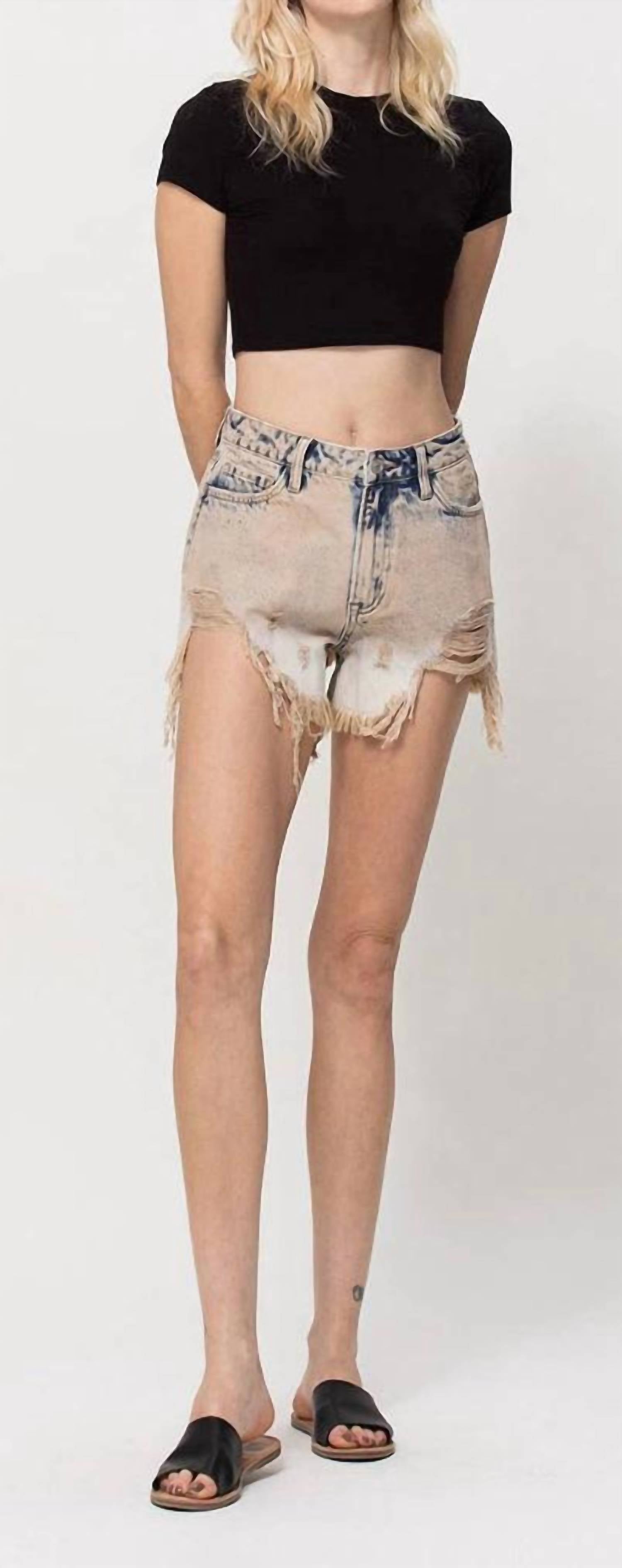 Vervet By Flying Monkey - Sienna Denim High Rise Vintage Shorts