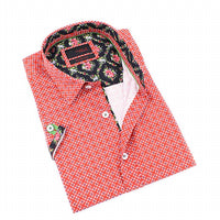 Eight X - Short Sleeve Shirt With Floral Trim