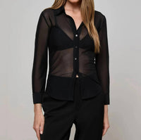 L'Agence - Indiana Fitted Mesh Blouse