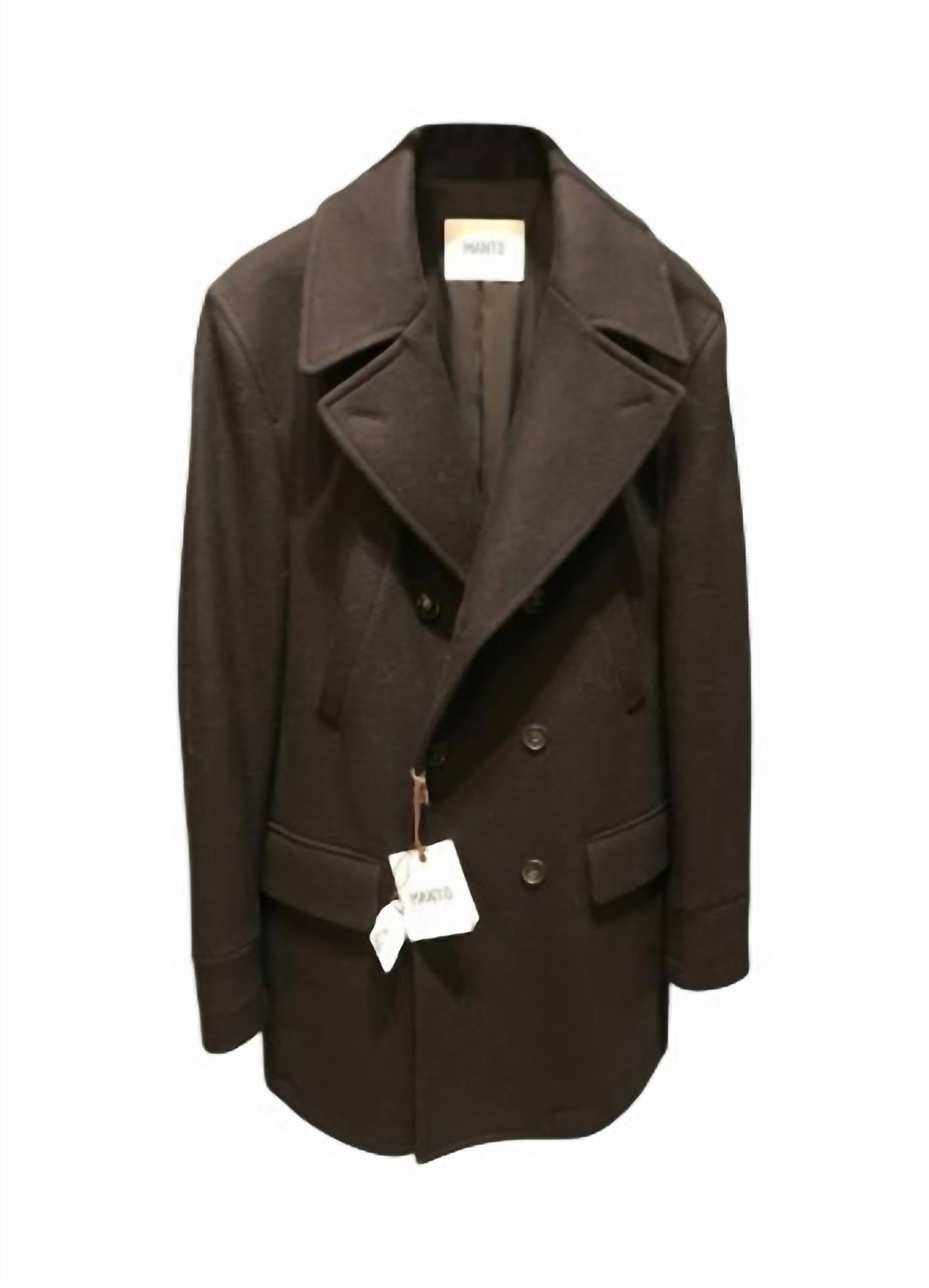 Manto Italia Men's Nautilus Long Jacket in 75 navy - men's jacket