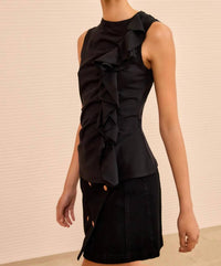 Ulla Johnson - Clio Ruched Ruffle Top