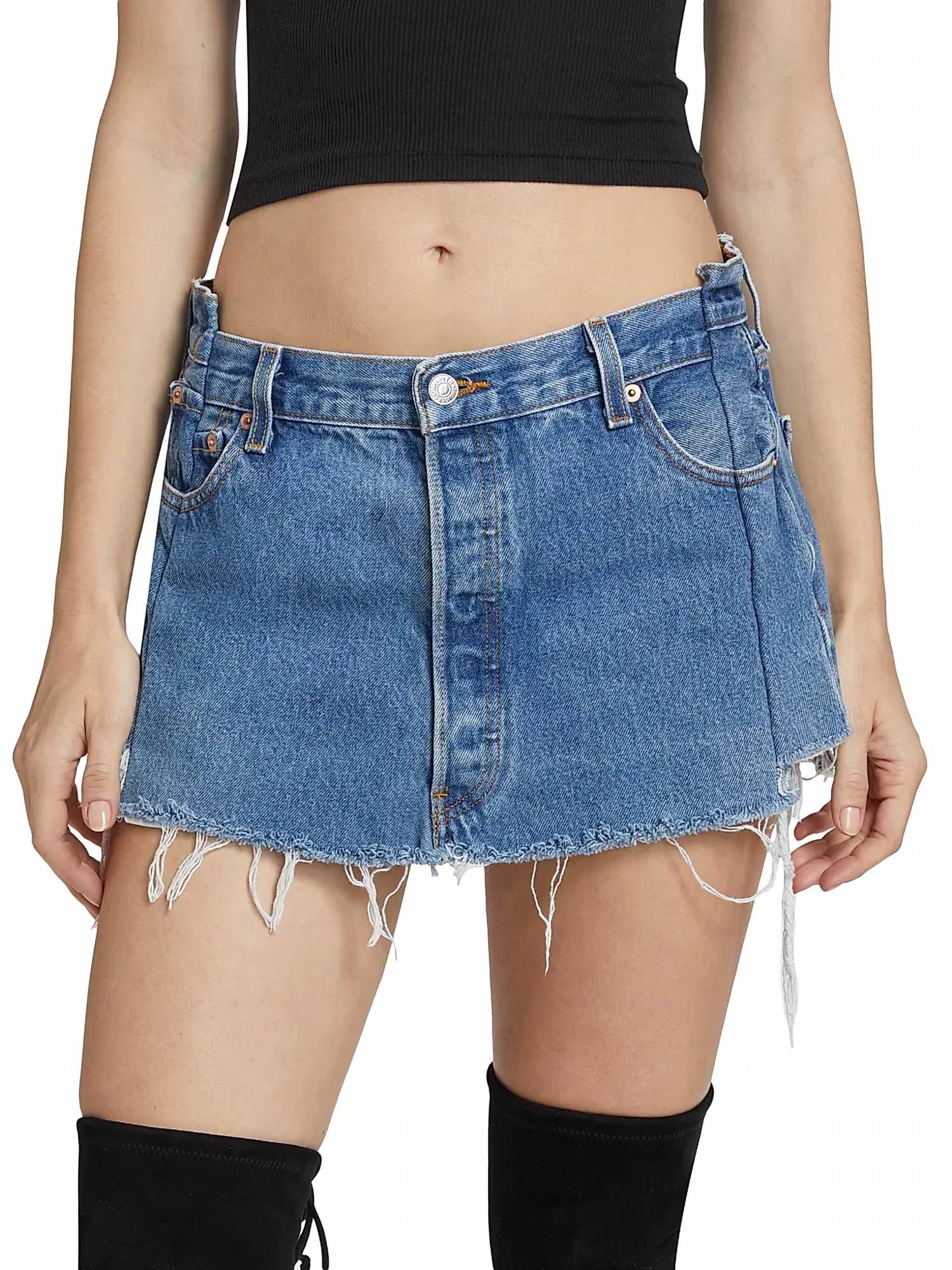Eb Denim - Angeli Upcycled Denim Mini Skirt