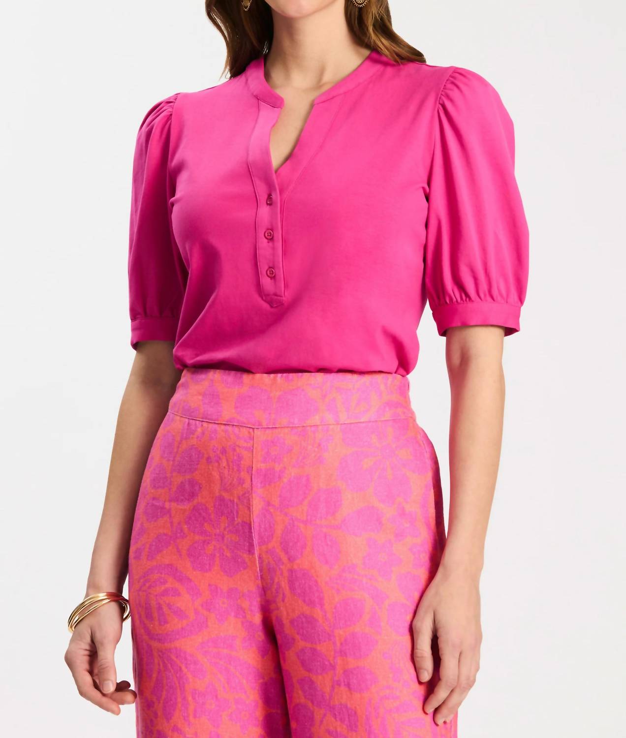 Tyler Boe - Paulina Quarter Placket Tee
