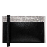Nina - Women's Divine Reflective Suedette Crystals Wristlet Clutch