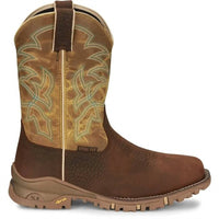 Tony Lama Men's Steel-toe Tlx Roustabout Water Buffalo Wp Work Boot in walnut apple - men's boots