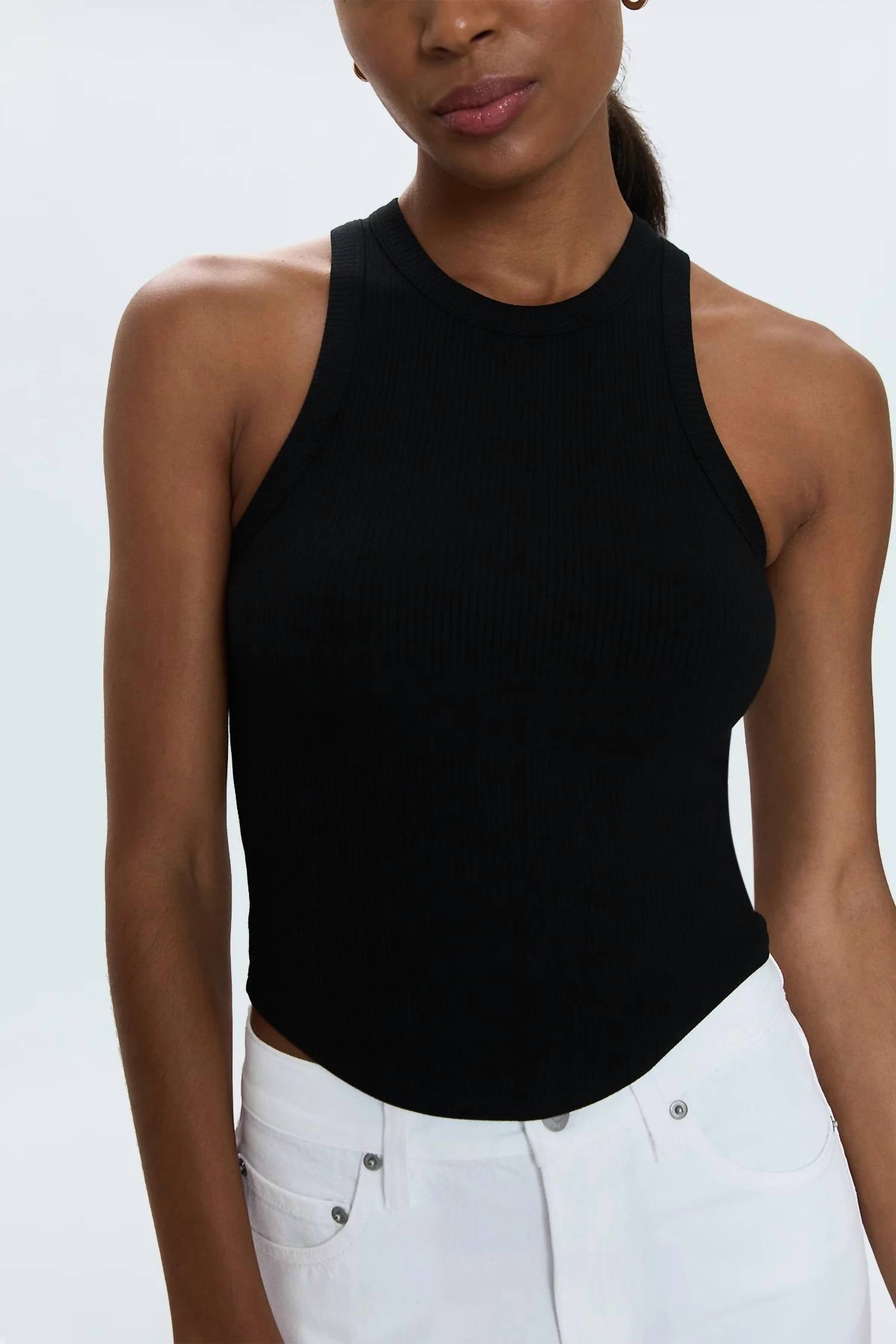 PISTOLA Blake Sleeveless Tank Top in noir - women's tank top - view 5