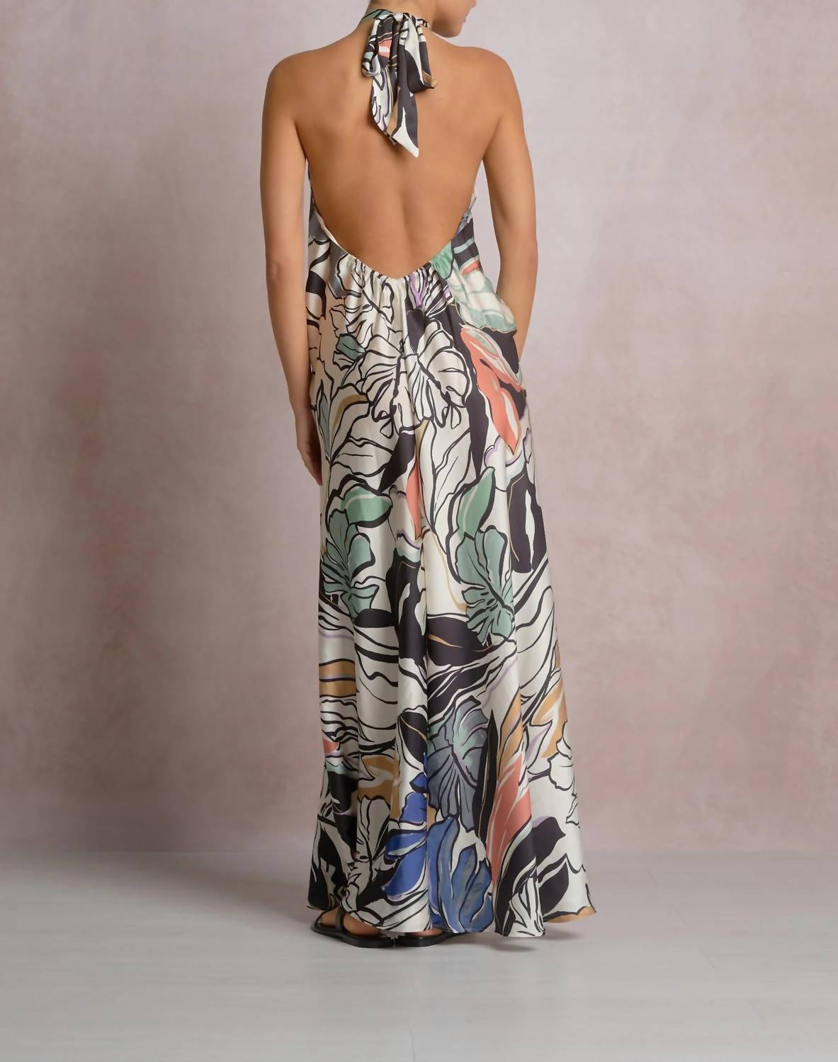 Elan - Maxi Halter With Ring Top Maxi Dress