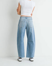 Just Black Denim - Barrel Jeans With Seams