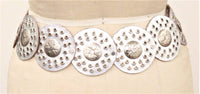Dairi - Women's Medallion Metallic Leather Belt