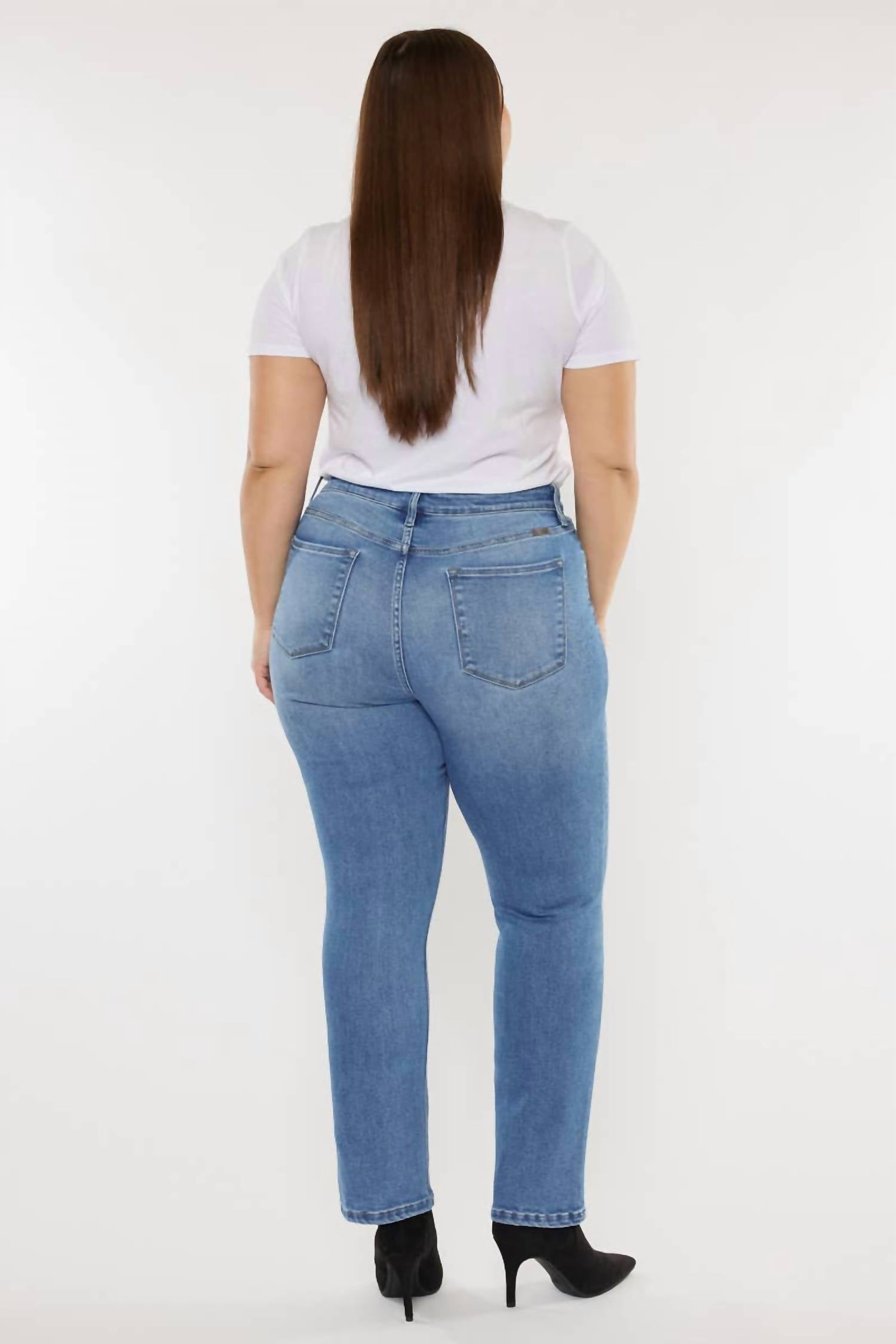 Kancan - High Rise Slim Straight Jeans - Plus