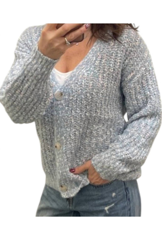 Mystree - Women's Mixed Yarn Cardigan