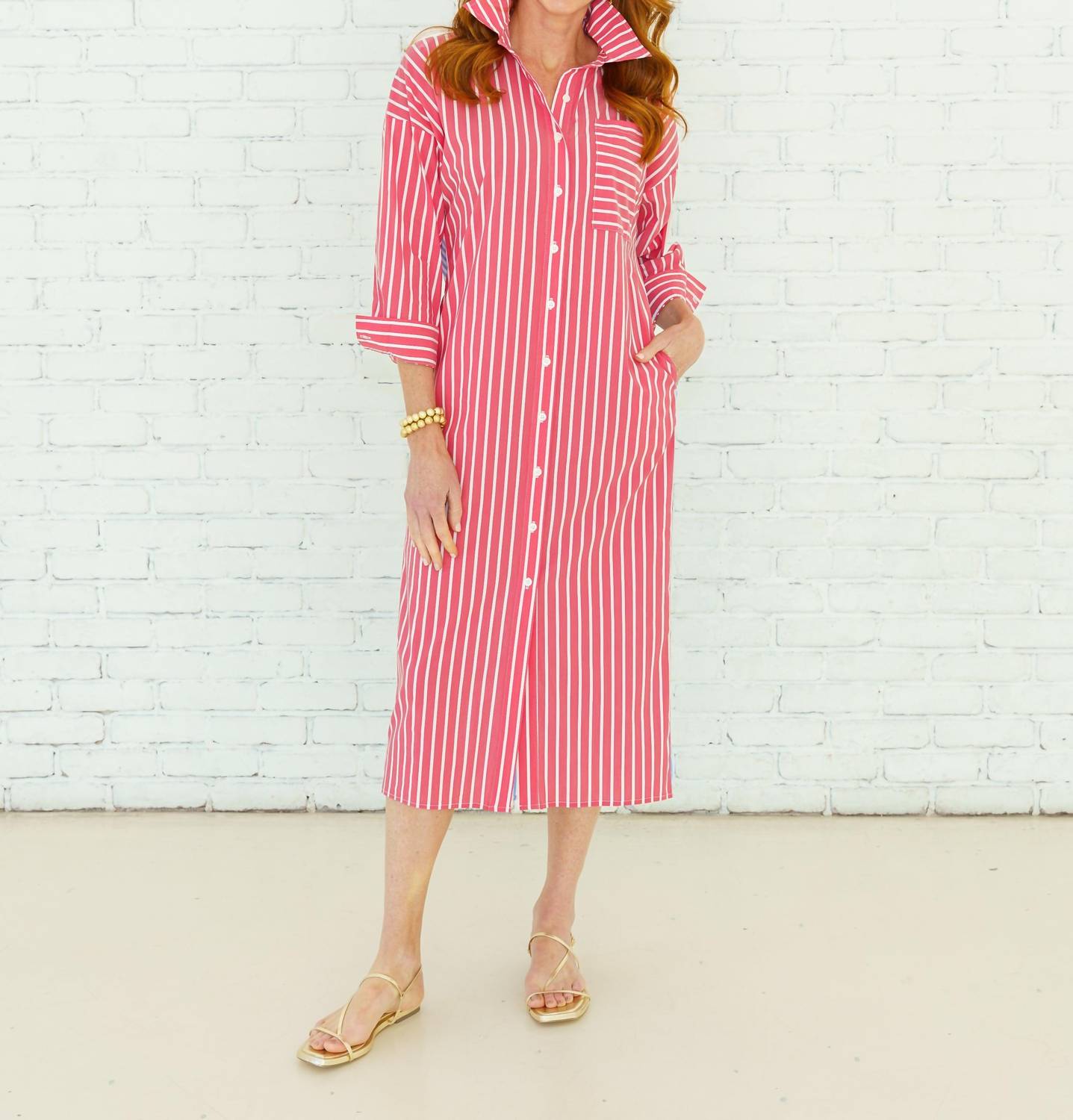 Caryn Lawn - Libby Stripe Midi Dress