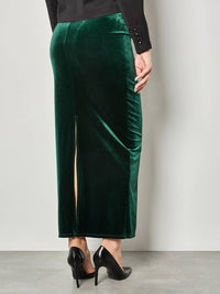Apricot - Velvet Maxi Skirt