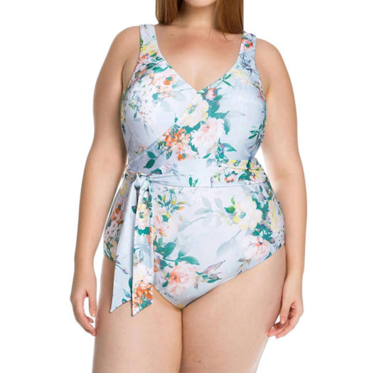 Becca - Tie Side One Piece Swimsuit - Plus