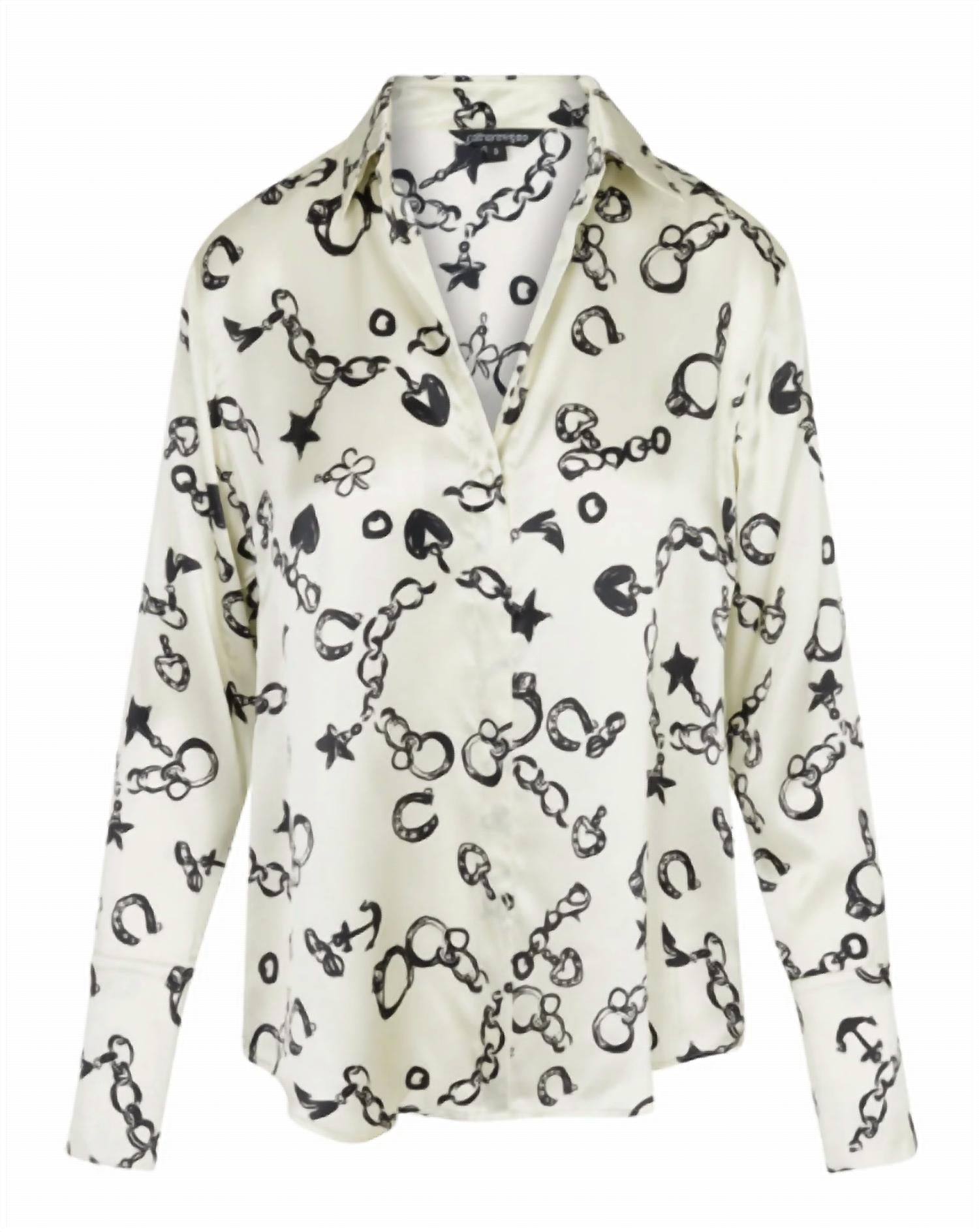 Catherine Gee - Daria Charms French Cuff Silk Blouse
